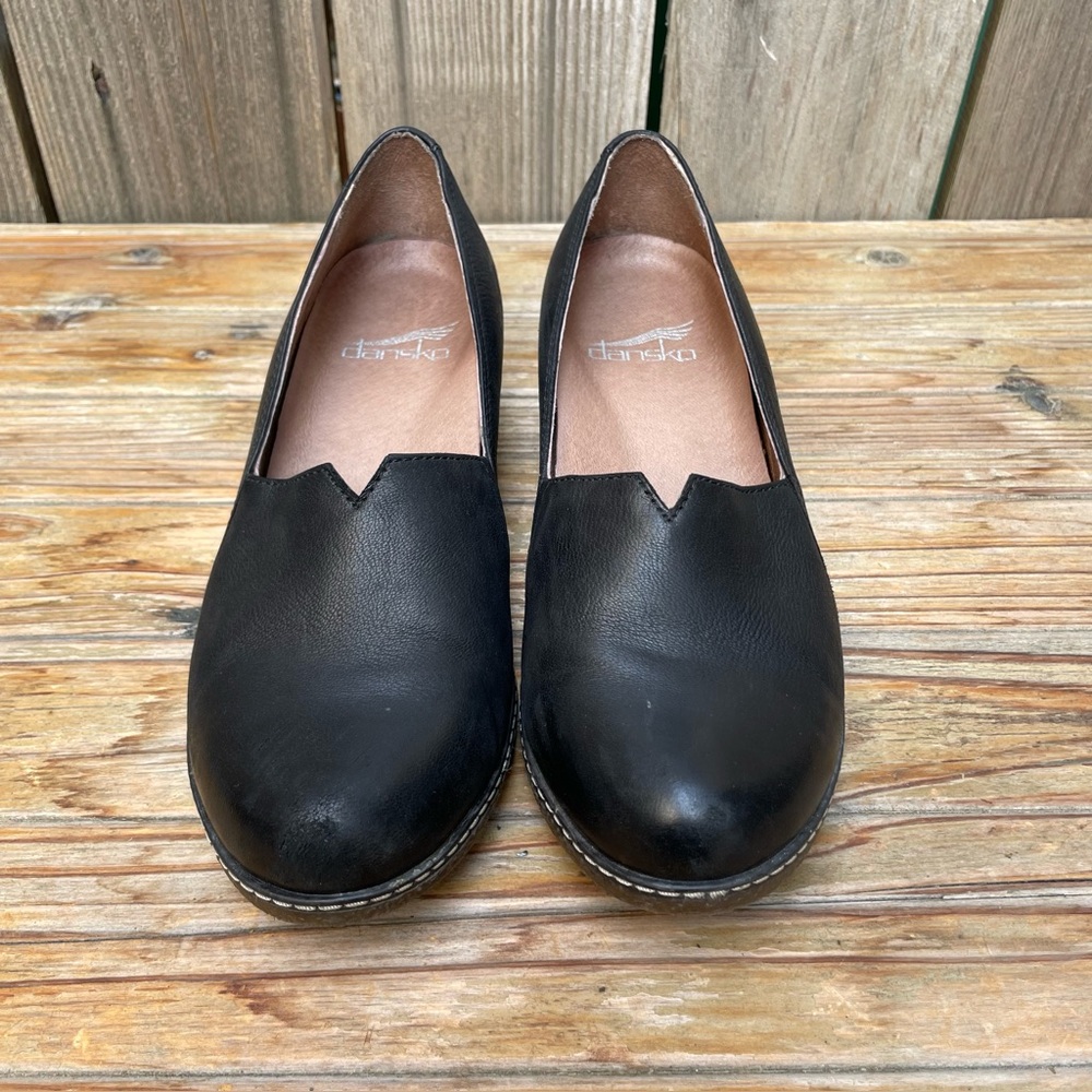 Dansko Liliana Black Wedge Loafer Size EUR 35 US 5 - Picture 10 of 16